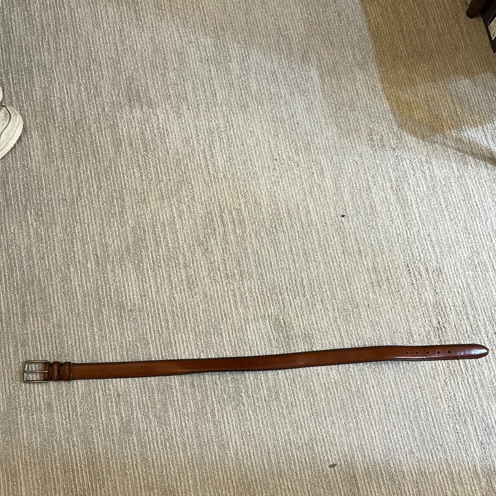 Brown dress belt for men